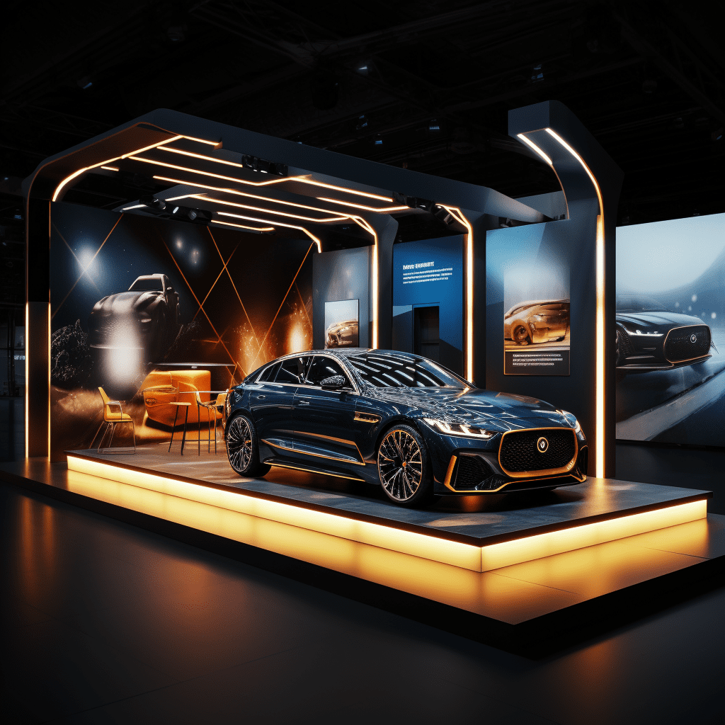plci_advertising_car_exhibition_stand_with_a_high_level